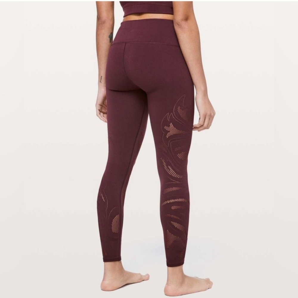 Lululemon Reveal Tight *En Avante 26" leggings tights high waist Dark Adobe sz 6